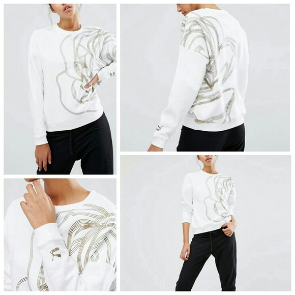 Puma Sweaters - 💎NWT Puma White X Care Aux Sweatshirt